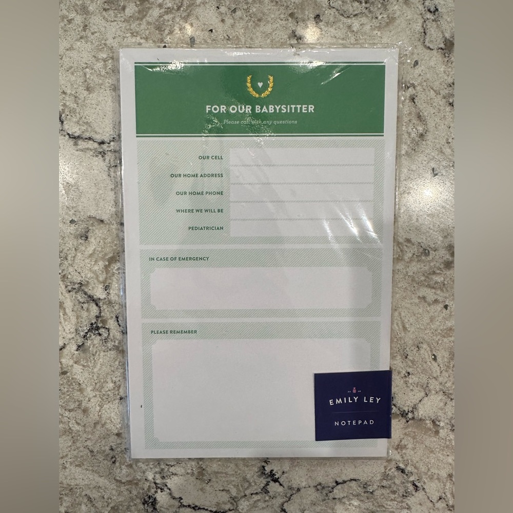 Emily Ley Babysitter Notepad